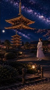 Sakura Temple Night | Relaxing Japanese Music for Deep Sleep