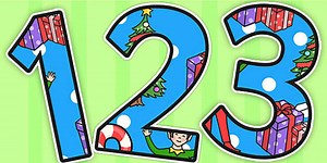 Elf Themed Display Numbers