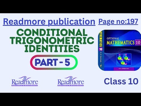Conditional trigonometric identities||class10||readmore publication/‪@pranbimaths‬