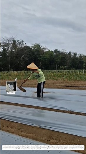 Mulch Installation: How Hand Hoes Secure Silver Plastic Sheets Onto Farm Beds