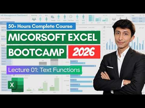 MS Excel Complete Course (L01) | Text Function in Excel | Excel Tutorial