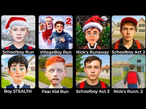 Schoolboy Runaway Sponge Mod, Nick's Runaway, Schoolboy Villa: 2, Boy Stealth Escape, Evil Neighbors