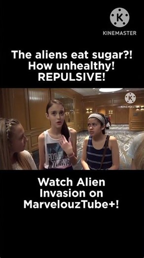 The aliens eat sugar?! How unhealthy! REPULSIVE! 🤢 #sevensupergirls #shorts