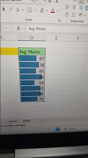 Add Data Bars chart on Microsoft excel columns easiest way #statistics #datascience #excel #shortcut