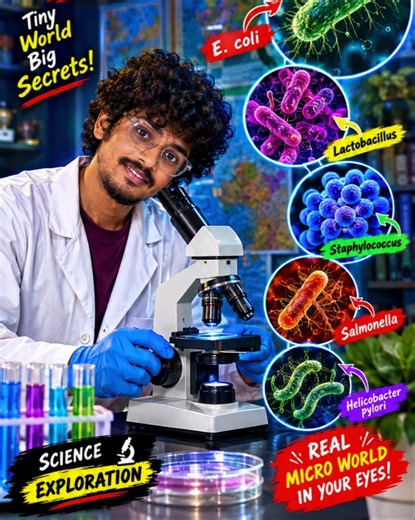 The Hidden World of Bacteria 🔬🦠 | Microscopic Discovery #scienceexperiment #research #science