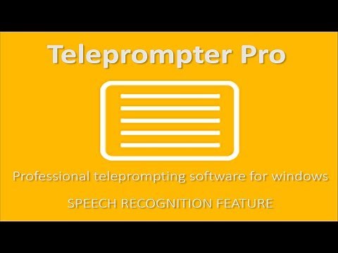 Teleprompter Pro for Windows - Speech Recognition