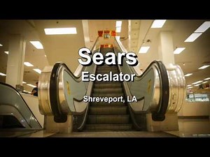 Riding the escalator at Sears in Shreveport, La. for the last time!