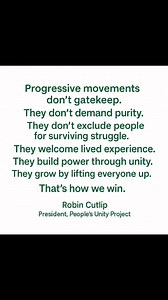 1.8K views · 49 reactions | At the People’s Unity Project, we don’t believe in purity tests or gatekeeping. Every person has value. Every voice matters. Everyone deserves a place in the movement. | People’s Unity Project | Facebook