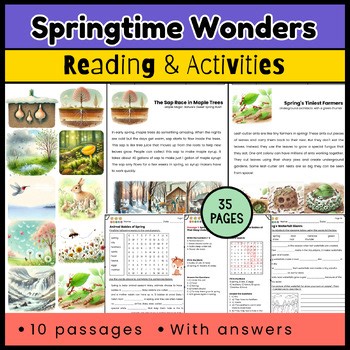 1st Grade Spring Reading Comprehension Passages and Questions with Answers