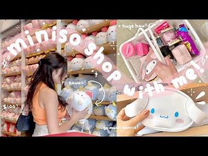 MINISO store tour + HAUL!🧸🎀✨ *$100 budget*