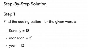 Step-By-Step SolutionStep 1Find the coding pattern for the gi... | Filo