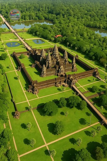 Angkor Wat, located in Siem Reap, Cambodia, is the world's largest religious monument, originally constructed in the early 12th century by King Suryavarman II