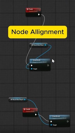 Perfect Node Alignment Trick ✨ #UnrealEngine #Blueprints #GameDev