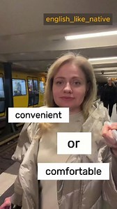 CONVENIENT AND COMFORTABLE: WHAT’S THE DIFFERENCE? “Convenient” means something is easy and practical to use, saving you time or effort. For example, a microwave is convenient because it cooks food quickly. “Comfortable” means something makes you feel relaxed and at ease, without any pain or discomfort. For example, a soft chair is comfortable because you feel good sitting in it. #englishteacher #learnenglish #speakenglish #englischsprache #ielts #dailyenglish #idiomainglés | Speak English like 