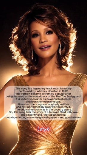 💖 AI Singer Emotional Lipsync - I Will Always Love You ( Whitney Houston 1992 ) #short #lovesong