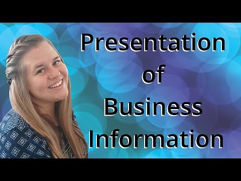 Presentation of Business Information | Grade 11 | Business Studies | Term 3