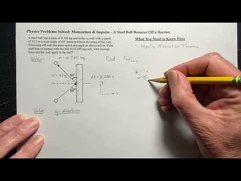 Impulse and Momentum: A Steel Ball Bounces Off a Barrier