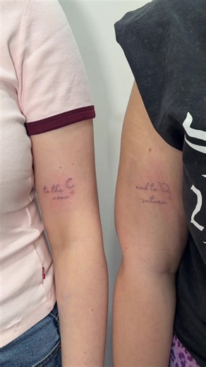 Matching best friend tattoos 🌙