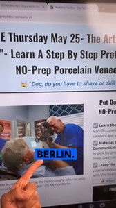 Learn the Prep-less Porcelain Veneer Technique! (No Cost)- Join Dr. Marvin Berlin THIS WEEK to LEARN: 🔥 The 5 Ideal Case Types for NO Prep Veneers. 🔥 Learn what cases to absolutely AVOID! 🔥 Learn Material Selection, Margin Design, and Lab Communication for NO-Prep Porcelain Veneer Cases. 🔥 Learn lingual vs. gingival finish lines, and critical lab communication. 🔥 Learn the "Mockup Protocol" for Prepless Porcelain Veneer Cases before you start! Join us here- it's FREE! Register here today- h