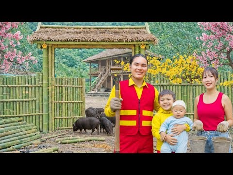 How To Make a Simple Bamboo Gate and Fence For Your Farm To Welcome The New Year