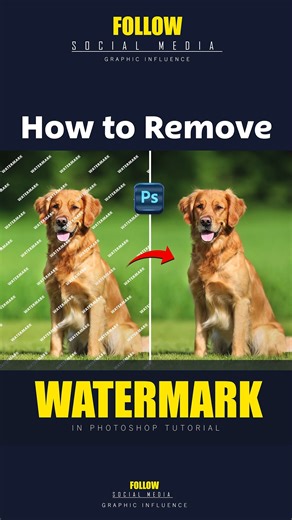 One powerful technique on how to remove impossible watermark in adobe photoshop #graphicinfluence | Graphic Influence