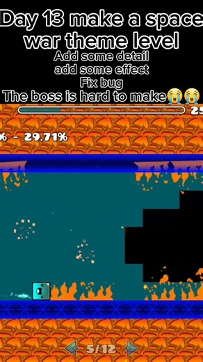 Day 13 making theme space war level #shorts #gdupdate #geometrydash