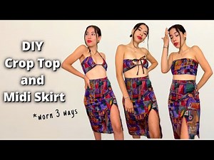 How to Make a Bandeau Top and Midi Skirt | Beginner Self-Drafting Pattern