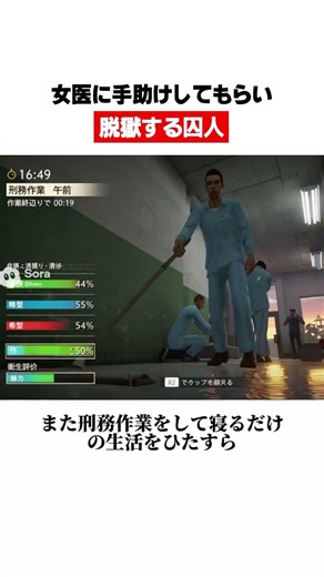 女医に手助けしてもらい脱獄する囚人