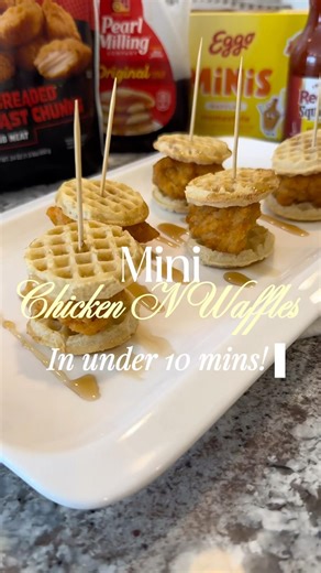 Chicken and Waffles in under 10mins! #chickenandwaffles #quickmeals