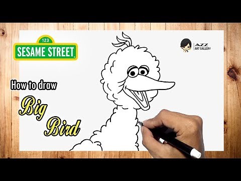 How to draw Big Bird from Sesame Street