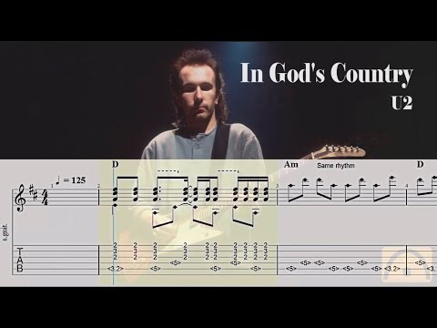 In God's Country - U2 | Backing track | Guitar Tab