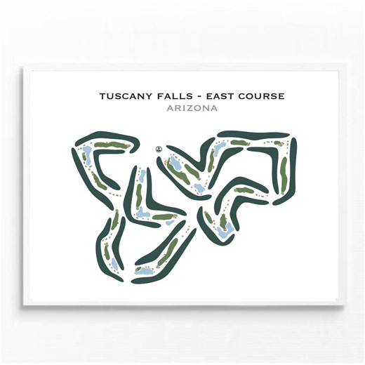 Tuscany Falls East Course Map Art Print – Arizona Golf Decor - Etsy