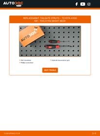 How to change tailgate struts on Toyota Aygo AB1 – replacement guide