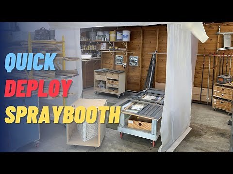 Quick Deploy Paint Booth for Furniture Finishing in a Small Woodworking Shop