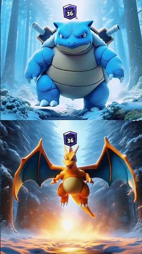 Blastoise VS Charizard Battle Animation,#pokemon #charizard #brawlstars #shorts