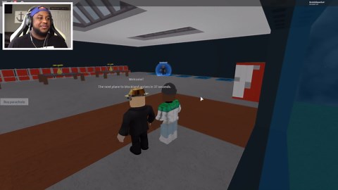 Survive a fiery plane crash in Roblox