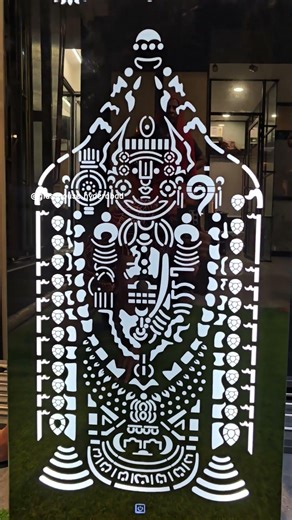 3D mirror LED Venkateswara Swamy Digital Glass #venkateswaraswamy #balaji #digitalglass