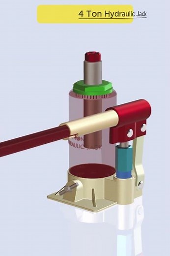 4 Ton Hydraulic Jack | Hydraulic Lifting Mechanism ⚙️ #shorts