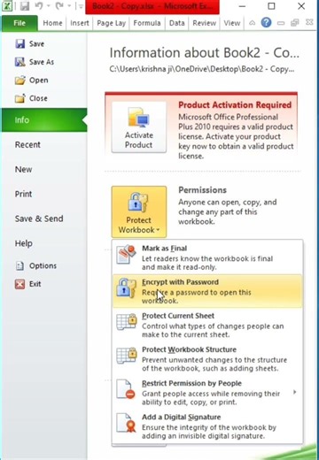 Excel File par Password Kaise Lagaye? (2 Minute Trick)
