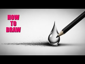 How to Draw | Easy Pencil Drawing Step by Step for Beginners | 3D Water Drop using Charcoal Pencil