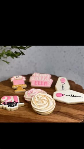 Simply Sweet by Raysha on Instagram: "Obsessed with how this custom cookie order turned out! 🎉💍 Celebrating a very special 21st birthday AND a surprise engagement—double the joy! 🥂 I even got to design and 3D-print new custom cutters just for this set. The details came out so perfectly, from the sparkly rings to the big ‘21’ vibes. These cookies made the surprise extra sweet! Who else loves when baking meets major life moments? 😍🍪 #simplysweetbyraysha #homebaker #sunsetbeachnc #sunsetbeachb