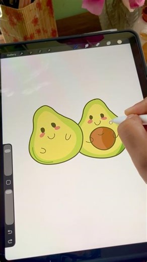 Easy avocados digital art!! #digitalart #art #illustration