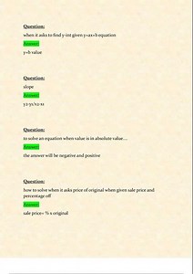 ALEKS MATH PLACEMENT TEST REVIEW LATEST 2024 2025 UPDATE QUESTIONS AND VERIFIED ANSWERS 100 CORRECT