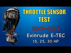 Throttle Position Sensor Test Evinrude E-TEC 15 25 30 HP (2009-2014)