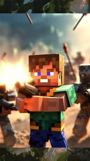 Minecraft is surrounded by soldiers Minecraft Legends #minecraft #herobrine