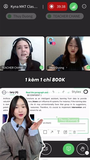 🌟 Kyna English – Học 1 kèm 1, hiệu quả thấy rõ sau từng buổi học! Từng có rất nhiều học viên nghĩ rằng “học tiếng Anh online không hiệu quả” – cho đến khi họ thử học 1 kèm 1 tại Kyna English. Với mức học phí chỉ từ 800K/tháng, học viên có giáo viên riêng theo sát từng buổi, được thiết kế lộ trình cá nhân hóa đúng với mục tiêu của mình. 🎯 Tùy theo nhu cầu, Kyna giúp bạn chọn khóa học phù hợp nhất: 👉 Cần tiếng Anh cho công việc? Học Business English: luyện đủ 4 kỹ năng theo chuẩn CEFR. 100% nội