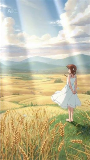 Ghibli AI Video — Hilltop in the Wind 🌿 | Studio Ghibli Style AI Animation