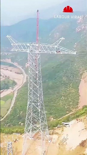 Fearless Workers on a Tower 🏗️ Sky-High Hard Work