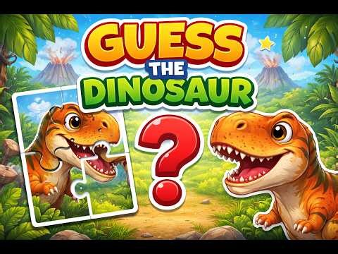 Guess the Dinosaur 🦖 Fun Puzzle Quiz for Kids