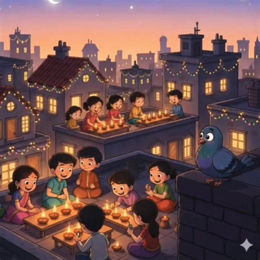 ||🪔🕊️कबूतर ने दिवाली खुद बनाई ||🎆😇 #ai #shorts #pigeon#Short#viral#cartoon#story#video #comedyeffet